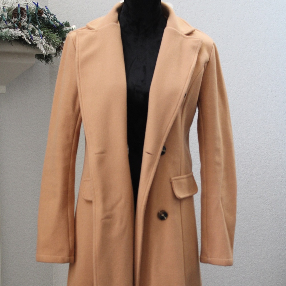 SHEIN BROWN TRENCH COAT SIZE MEDIUM EU 38 US 6 100% POLYESTER